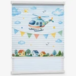 Baskılı Plise Perde (Çocuk Odası) – Helikopter